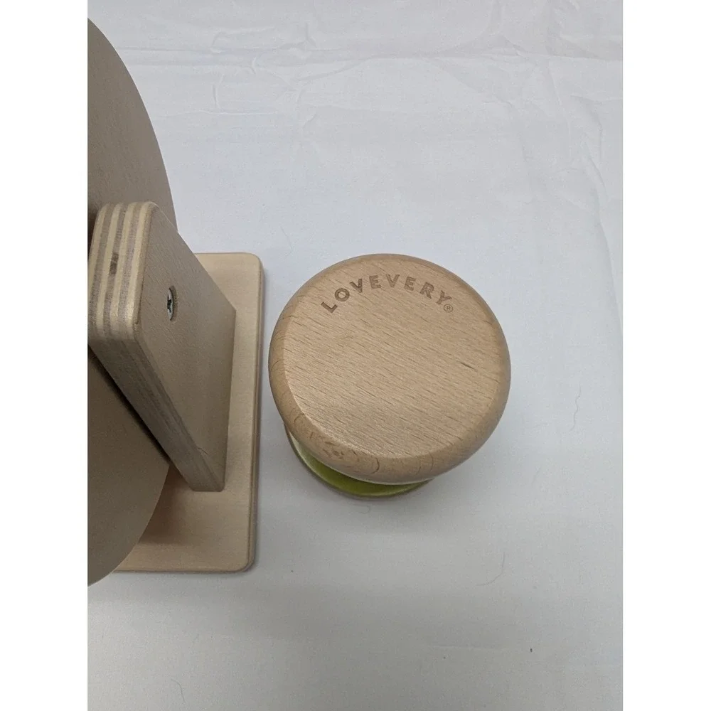 Lovevery Montessori Wooden Spinning Rainbow Drum & Rattle‎ Shaker, 2 Board Books